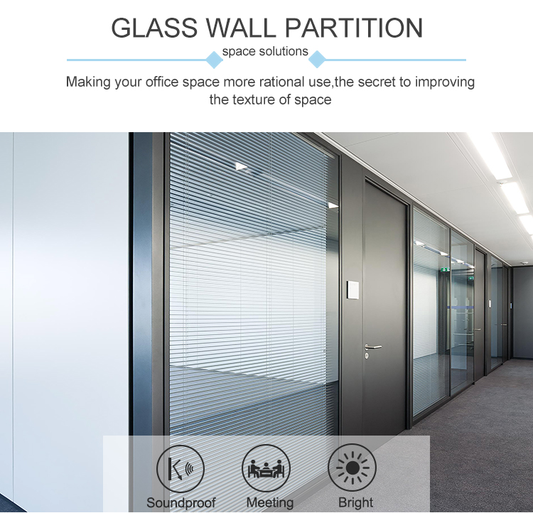 Modern Style Office Room Divider Office Glass Dividers Wall Partition Office Space Division