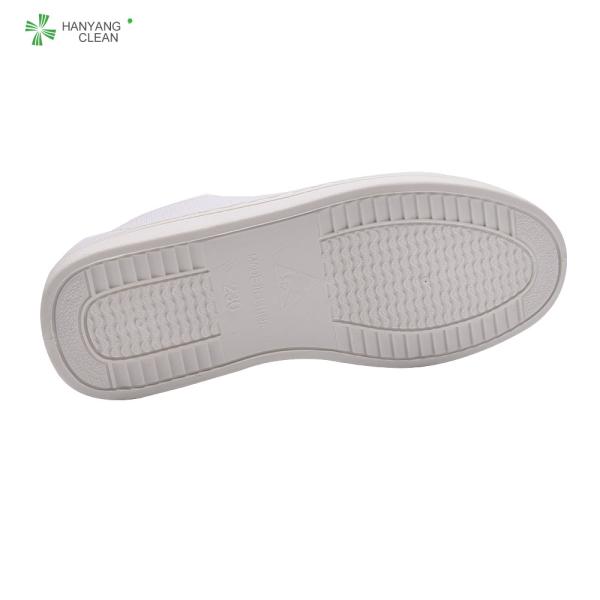 Cleanroom high quality antistatic pvc sole upper canvas anti slip esd work shoe with four holes