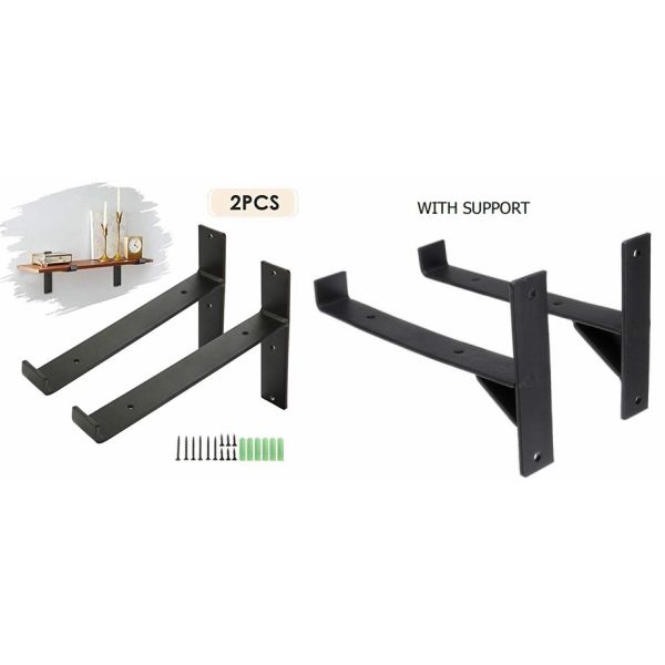 Scaffold Board Vintage T Lip Brackets com hardware incluído e caule traseiro 6'/ 15cm