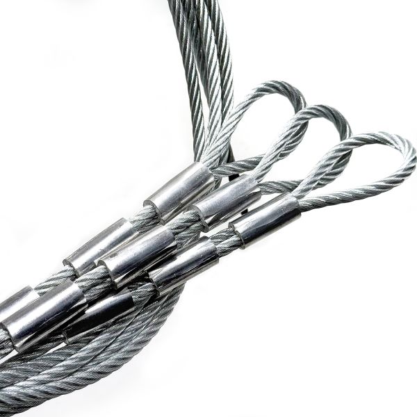 Stainless Steel Wire Rope Ferrules Sling with Eyes Terminal for Construction Cold Heading Steel Bending AiSi Standard