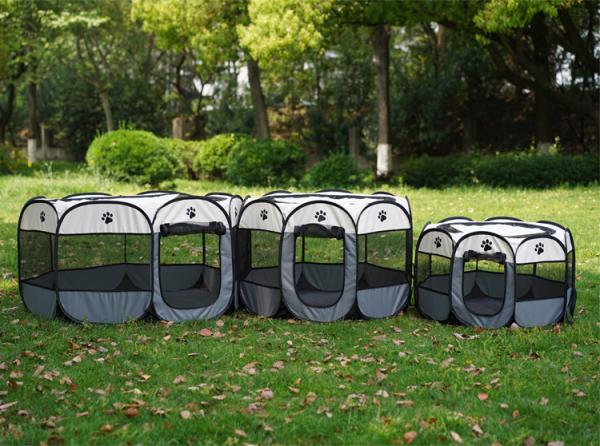 Steel Wire 0.8kg Dog Playpen Fence Double Door Collapsible