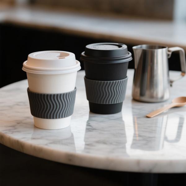 Logotipo personalizado ecológico biodegradable desechable para llevar bebida caliente taza de café de papel
