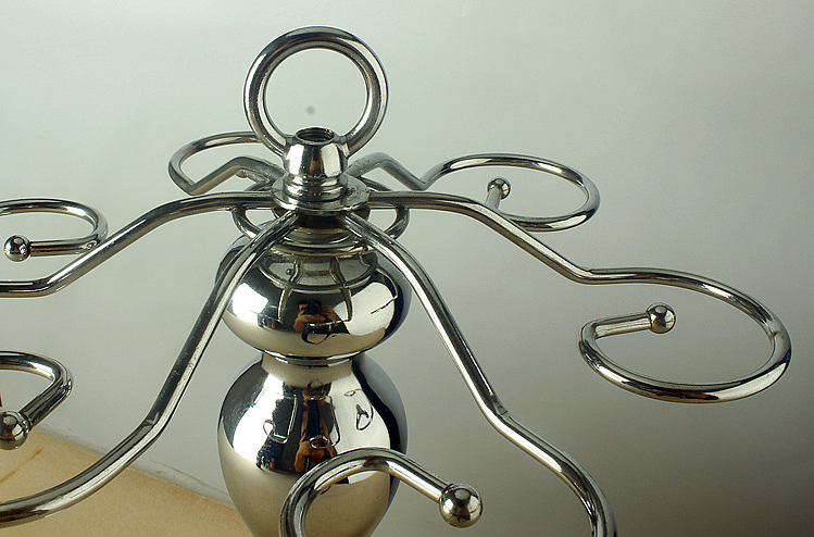Detachable 600G Wine Glass Tree Stand Six Hooks Stainless Steel Glass Holder