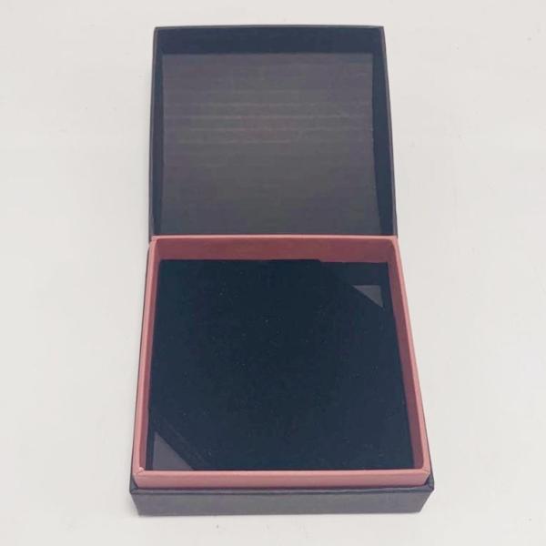 Book Style Jewelry Paper Box Black Color Cardboard Jewellery Packaging