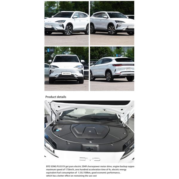 Электрический высокоскоростной внедорожник 4 колеса 5 дверей внедорожник быстрая зарядка BYD Song Plus