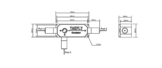 High Power Optical Circulator – TGG Based, 780nm to 1064nm, 3/4 Port