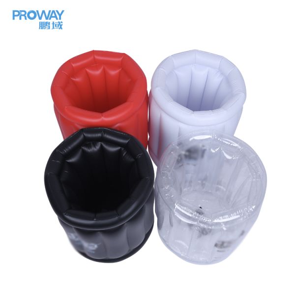 Custom Logo Inflatable Ice Bucket: Personalized Party Cooler for Weddings, Corporate Events & Summer Gatherings | White Portable Inflatable Drink Tub