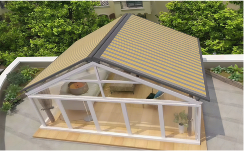 Pièces de store en aluminium sur mesure Villa Pare-soleil Pluie accessoires de véranda extérieure