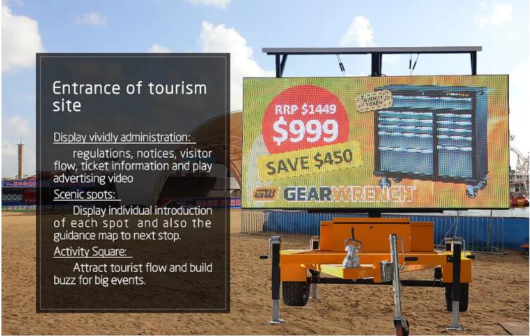 Наружный дорожный трафик VMS светодиодный доска сообщений Экран Макс 550w с прицепом 2560x1280 мм