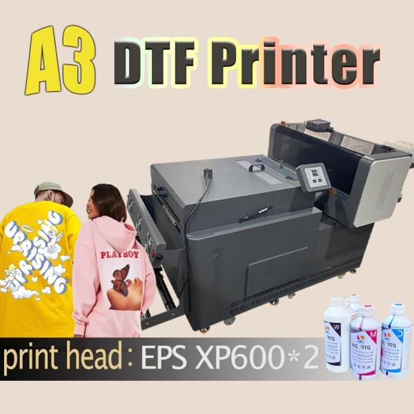 Economical A3 310mm DTF Machine With Textile Pigment Ink C/M/Y/K/W
