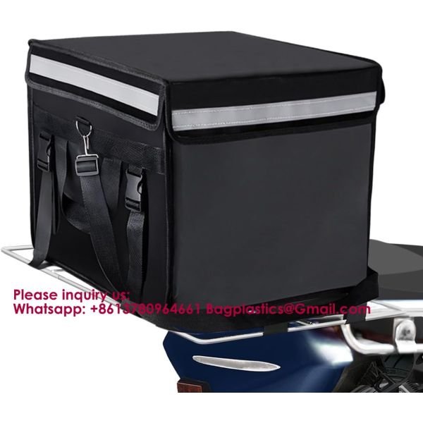 Custom Logo Commercial Thermal Waterproof Food Delivery Bag Backpack For Pizza Hot Just Eat With Backlight For Scooter Large Storage Portable Delivery Bag Waterproof Fast Food For Catering Packaging