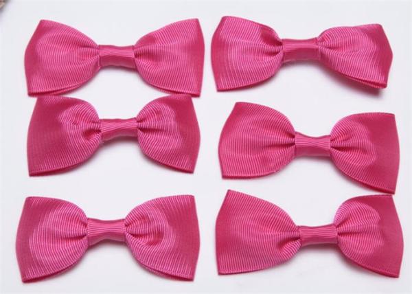 Pink Tie Christmas Ribbon Bow Tie , Satin Ribbon Bows Eco Friendly