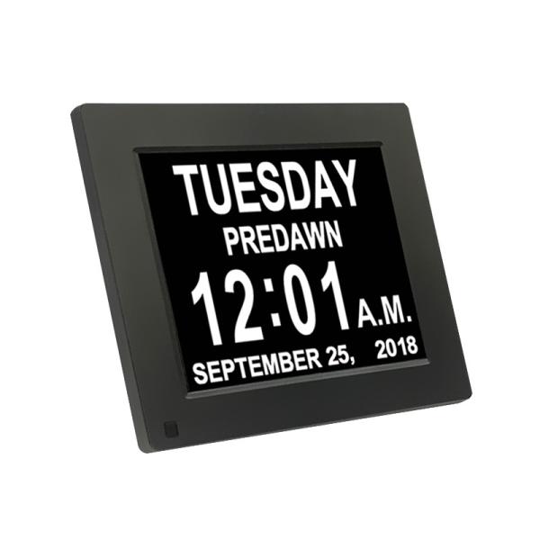 8 Inch Digital Calender Video Brochure Day Clock Hd LCD Screen Backlight USB Snooze