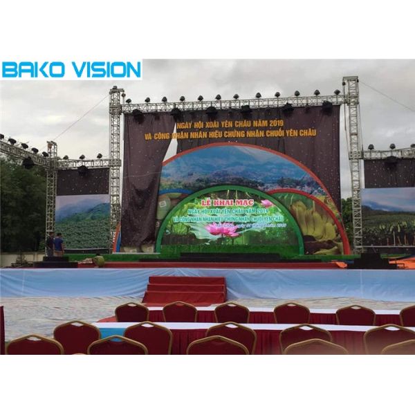 IP65 Outdoor Curtain Rental LED Display Nationstar Lamp 6000 Nits Brightness For Stage