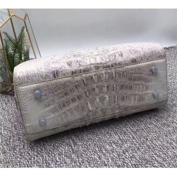 Genuine Real Alligator Skin Women Boston Purse Lady Handbag Exotic Authentic Crocodile Leather Female Cross Shoulder Bag