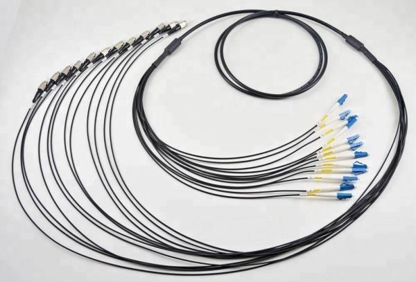 La corde de correction optique blindée tactique extérieure de fibre 12 creuse le LC/UPC au St/à UPC
