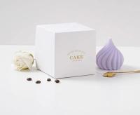White Square Bakery cake folding carton Sturdy Elegant for Cake Presentation
