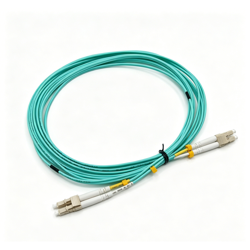 Low Insertion Loss Enterprise Storage Fiber Patch Cable With Dual Lcupc Ends ,  Om4 Dx 2.0mm Jacket 5m Length