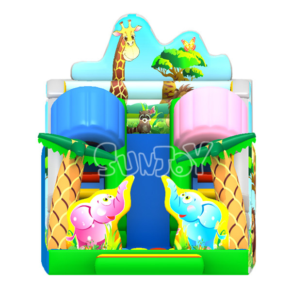 Jungle Theme Slide Kids Oxford Inflatable Amusement Park