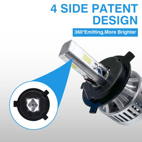 80W 8000LM CSP Light Source Motorcycle LED Headlight with 50000 Hours Operating Life