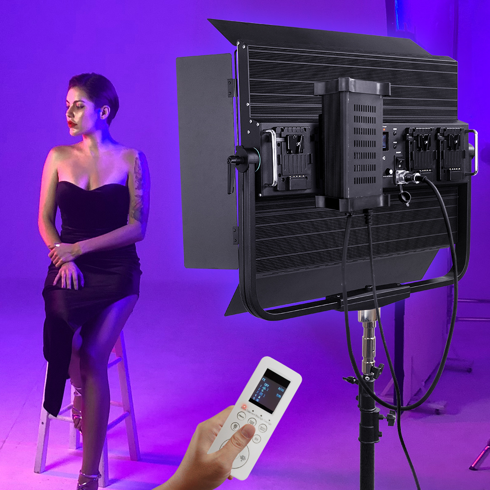 Полный цвет 2800k 9990k Rgb Led Studio Lights 500w Видеопанельный свет с гелевым режимом для фотокамеры в помещении