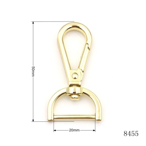 20mm Swivel D Ring Snap Hook Custom Carabiner Classical Design Metal Clasp