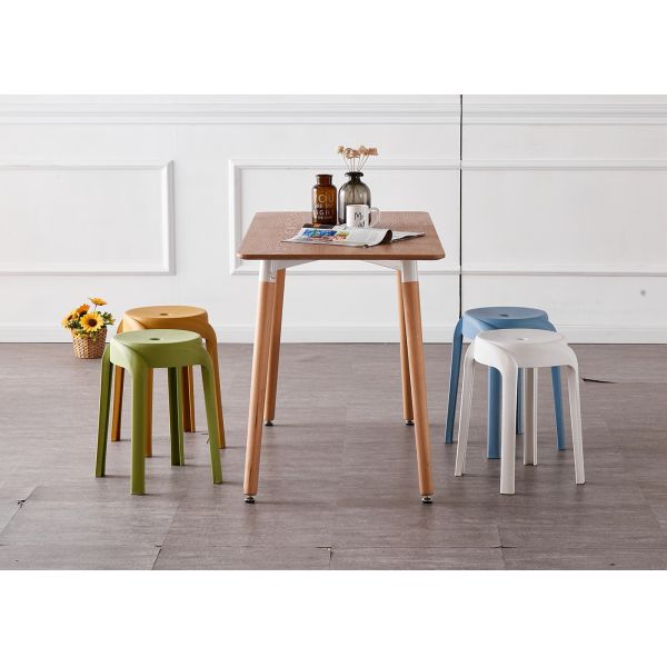 Stackable 4pcs/Ctn Modern White Plastic Dining Chairs