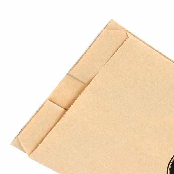 Custom Logo Printed Paper Bread Bag  Brown Kraft Greaseproof