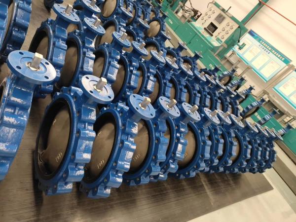 ANSI 150LB JIS 10K BS EN DIN DI Carbon stainless steel gearbox lug butterfly valves price with handle manual  pn16