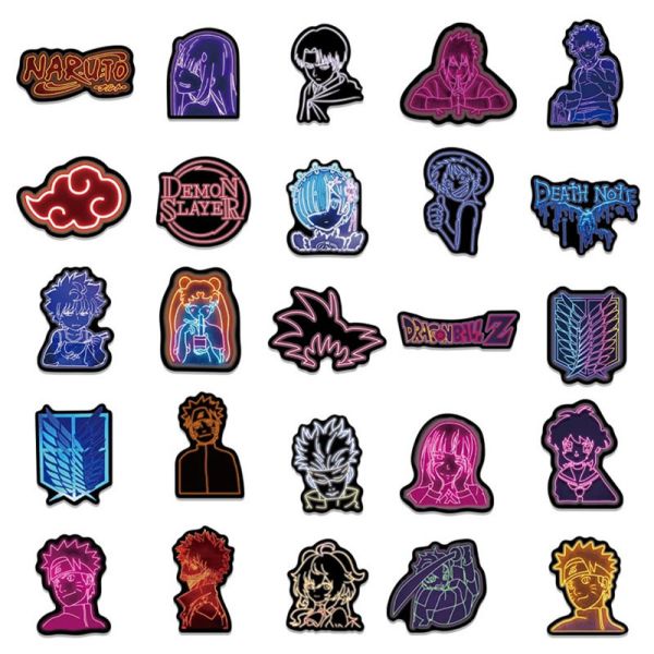 Personalized Neon PVC Kiss Cut Stickers Decals For Home Luggage