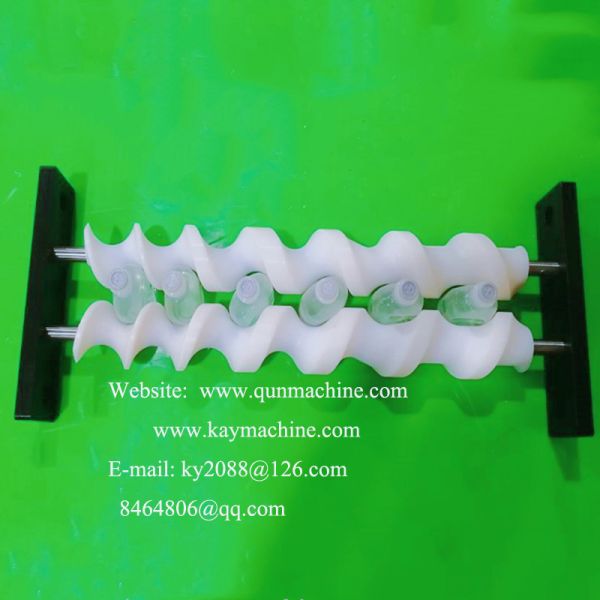 dual timing screw to space container shaped square rectangular rectangle bottle precision container placement   China manufacturer China factory China producer