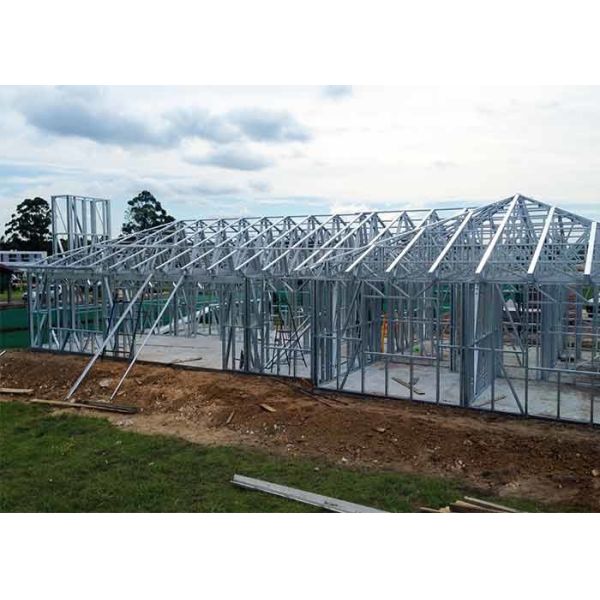 Light Gauge Steel Frame Prefabricated Bungalow Homes One Story Single Family Home