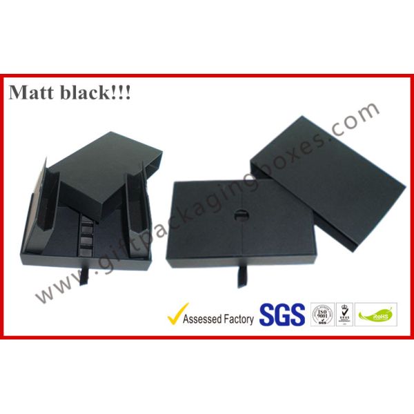 Matt Black handmade Rigid Gift Boxes , Hi END Poker / Playing Cards Gift Package