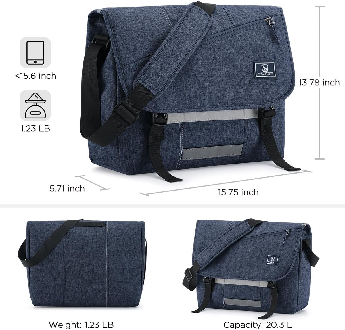 OIWAS Messenger Bag для мужчин, 15,6 дюймов Ноутбук кроссобои Сумки для женщин