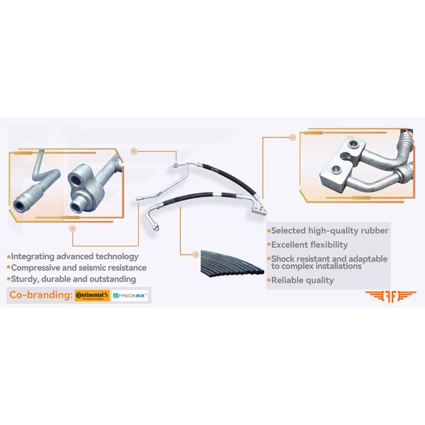 2T1H19D850BF Twin AC Pipes For 02-08 Ford Transit Connect 1.8L