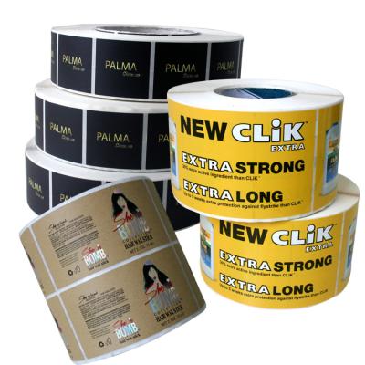 Gold / Silver Stamping Adhesive Label Sticker Custom Made Water Resistance