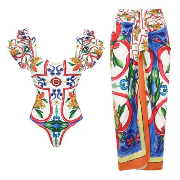 Regular Thickness Three Piece Swimwear For Women's Beachwear