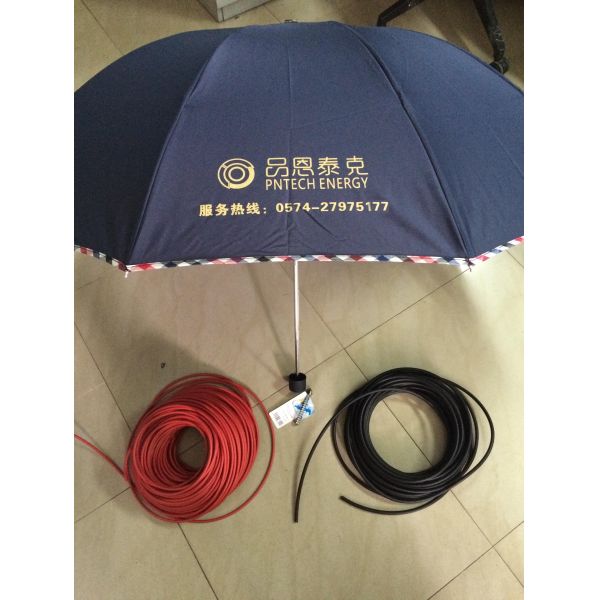 Cabo solar núcleo duplo da isolação da parede do único para o sistema fotovoltaico das energias solares