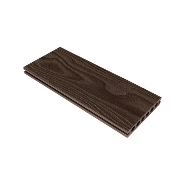 Anti Mildew Hollow Core Composite Decking CNAS Woodgrain Color