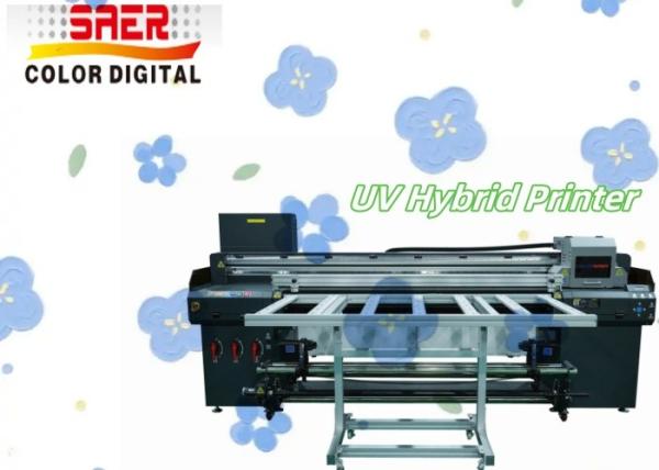 Vente en usine d'imprimantes UV à rouleaux et à plat 2 en 1 Laque CMYKW
