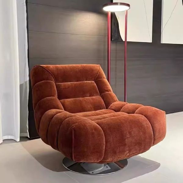 Custom Simple Modern Swivel Lazy Sofa Single Rotating Lounge Chair for Home Living Room Dining Hospital Bedroom Balcony Portable