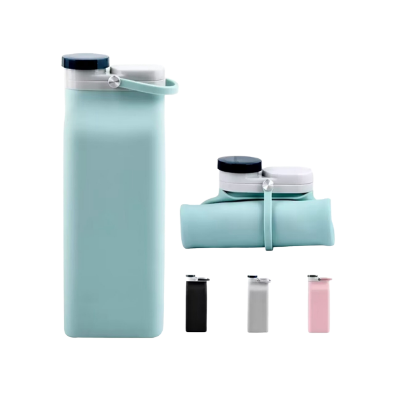 Custom Logo Collapsible Silicone Drinking Water Bottle Perfect for Business Gifts