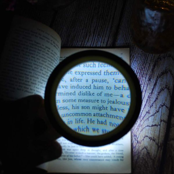10x Light Handheld Large Magnifier Lens Magnifying Glass with Stand for Inspection
