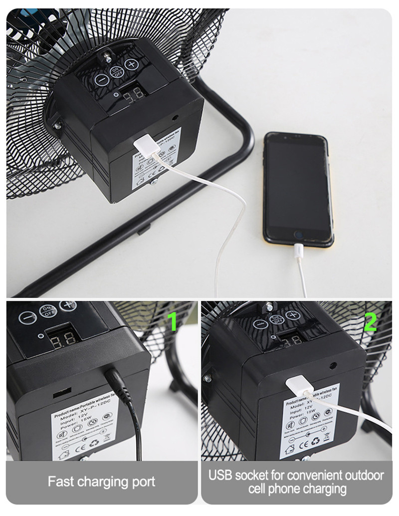 Chargeable солнечный AC вентилятора 12W приведенной в действие панели поручая 3 стойкость Eco дружелюбное