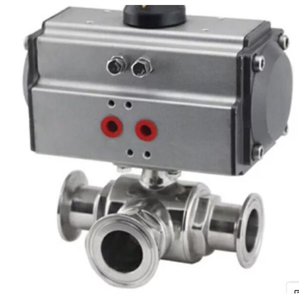 SMS AAA 10bar  Stainless Steel Sanitary Valves Three Way 1/2 Inch Ball Valve