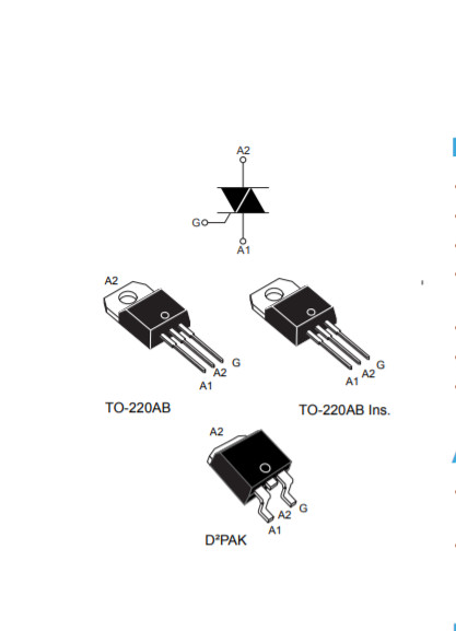 BTA16-800CW BTA16 TRIAC Тиристор 800V 16A Дискретные полупроводники