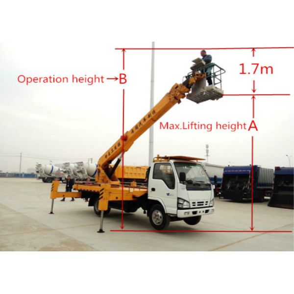 Тележка рабочей платформы прямого заграждения Isuzu 98HP воздушная