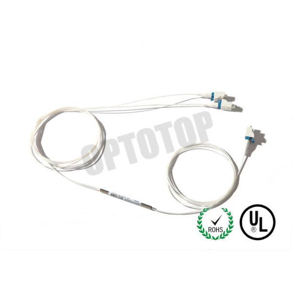 LC UPC 50DB Single Mode Fiber Coupler 1480nm Low PDL With 1x2 Ports