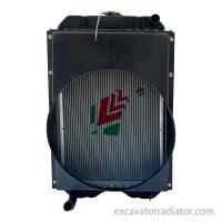 Radiador de máquinas de engenharia para Weichai K4105 Curva direita esquerda elevada DF38 Acessórios de refrigeração de máquinas pesadas