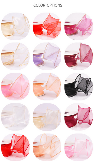 Лента сатинировки Fishtail цветка ленты DIY марли ленты материального упаковывая